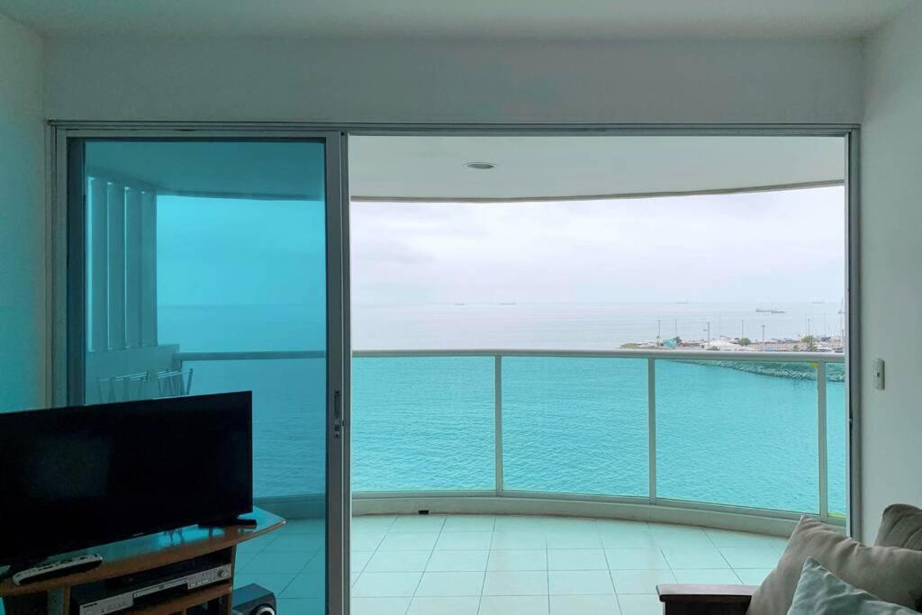 Dpto. Privado Frente Al Mar Con Vista Espectacular Appartement Salinas  Buitenkant foto